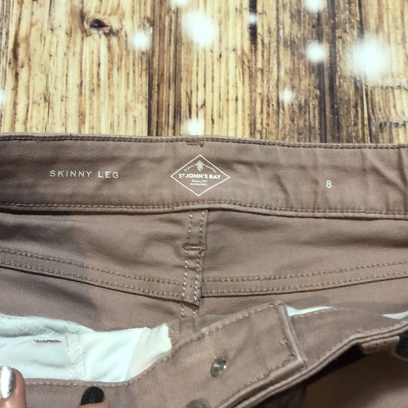 St Johns Bay blush skinny jeans 8 - Picture 3 of 7
